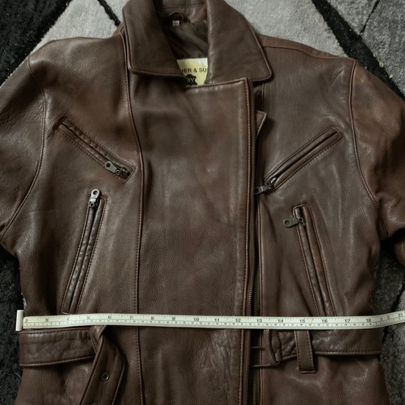 Brown Lamb Leather Jacket - Picture 3 of 10